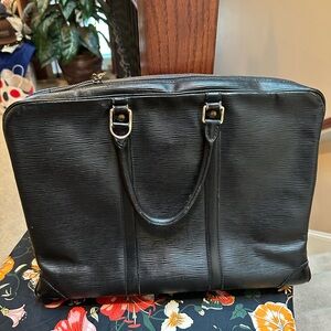 Project/For rehab: Louis Vuitton Black Epi Leather Porte-Documents Briefcase